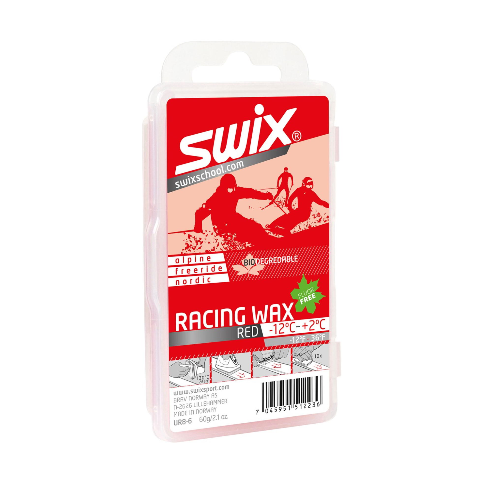 Swix UR8 Red Bio Racing Wax, 60g