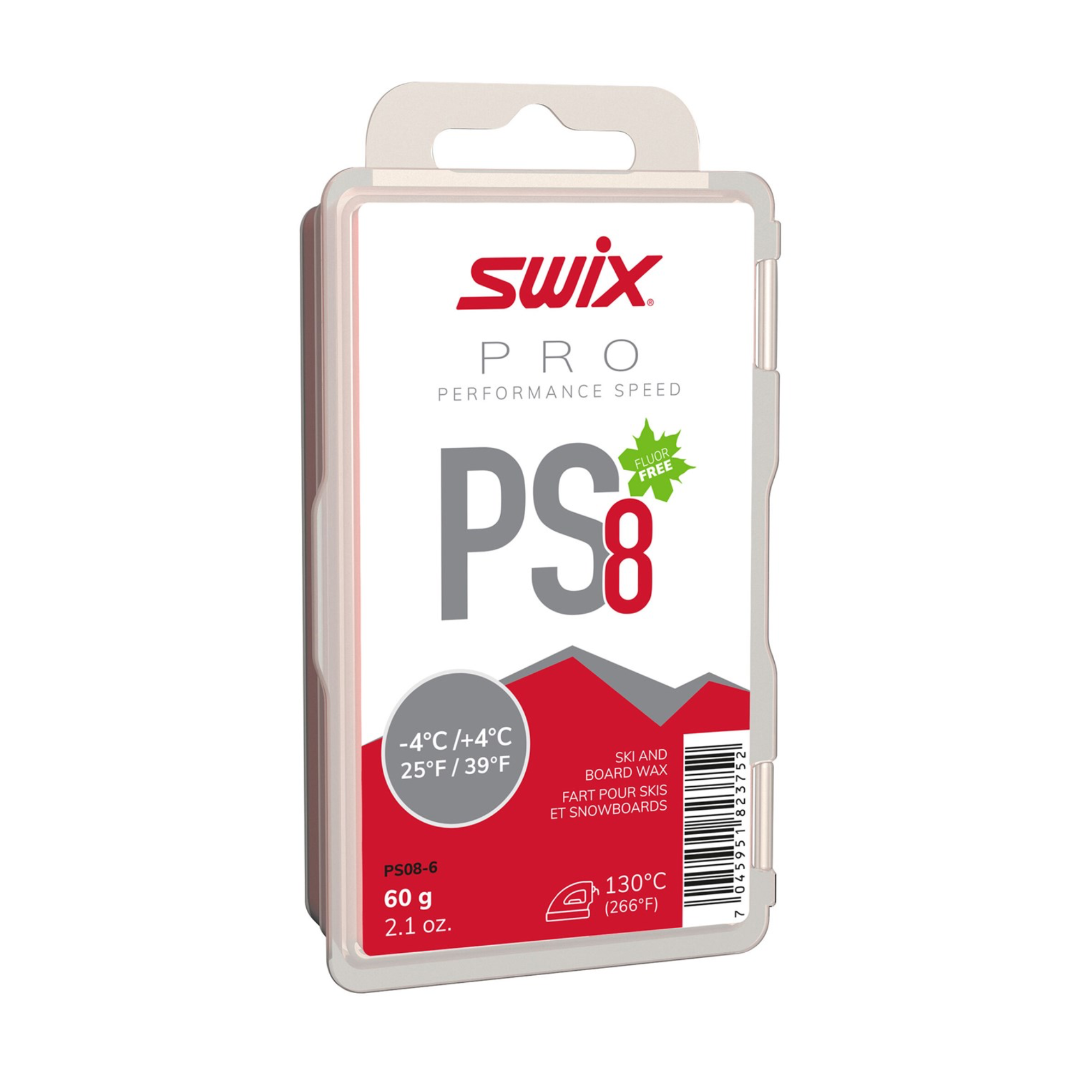 Swix PS 8 Performance Speed Wax - Red - 60gm