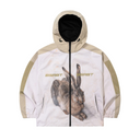 BSR Hare 1502 Art Print Hooded Jacket - Cream Beige