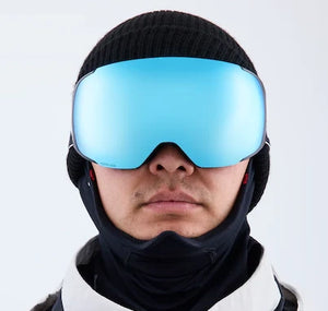 Anon M2 Goggles + Bonus Lens + MFI® Face Mask - Low Bridge Fit - Black / Percieve Variable Blue