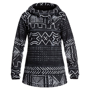 DC Women's Salem Riding Hoodie - Black Mud Cloth Print