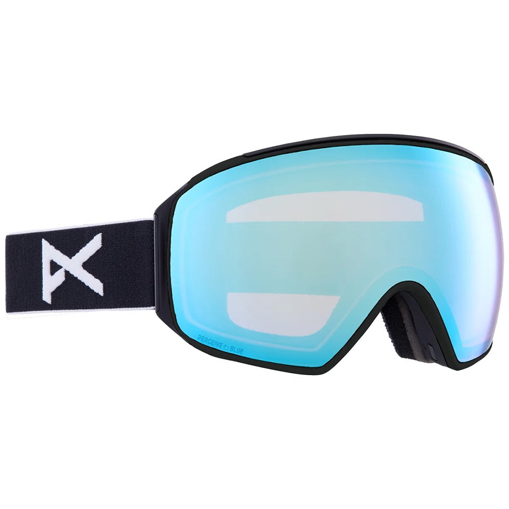 Anon M4 Toric Goggles + Bonus Lens + MFI® Face Mask - Low Bridge Fit - Black / Percieve Variable Blue