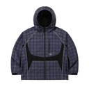 Reflective Piped Curve Panel Hood Jacket