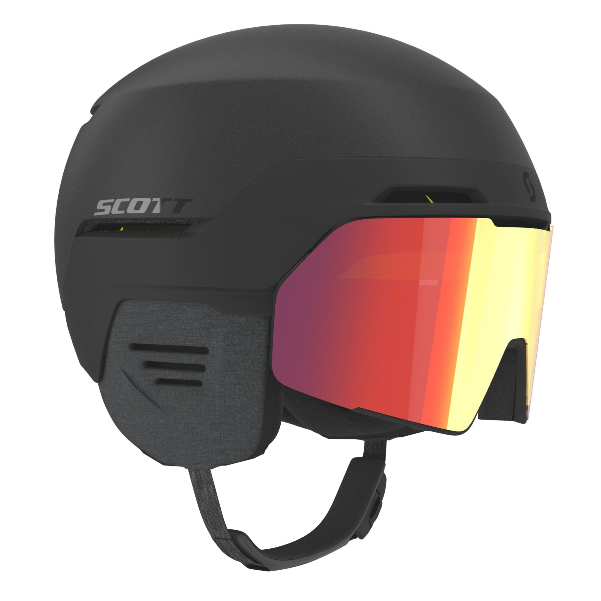 Scott Unisex Blend Plus - Granite Black + Enhancer Red Chrome