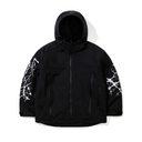 BSR Dual Zip Seam Sealing Hooded Jacket Ink Splatter - Black