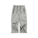 BSR Special Seam Sealing Wide Ventilation Pants - Ink Splatter Gray