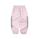 BSR Light Weight Reflective Line Super Wide Jogger Pants - Baby Pink