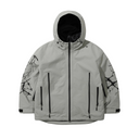 BSR Dual Zip Seam Sealing Hooded Jacket Ink Splatter - Gray