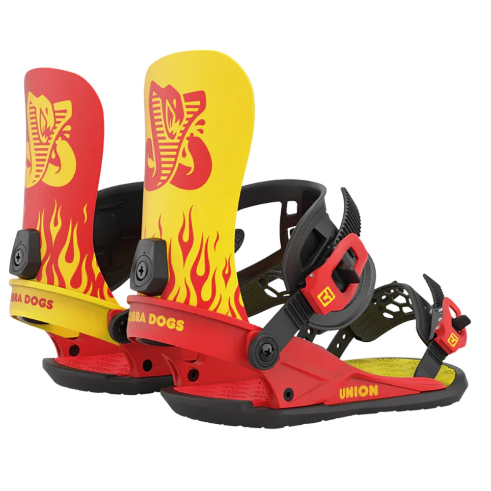 Union Cobra Dogs Snowboard Bindings - Yellow Red