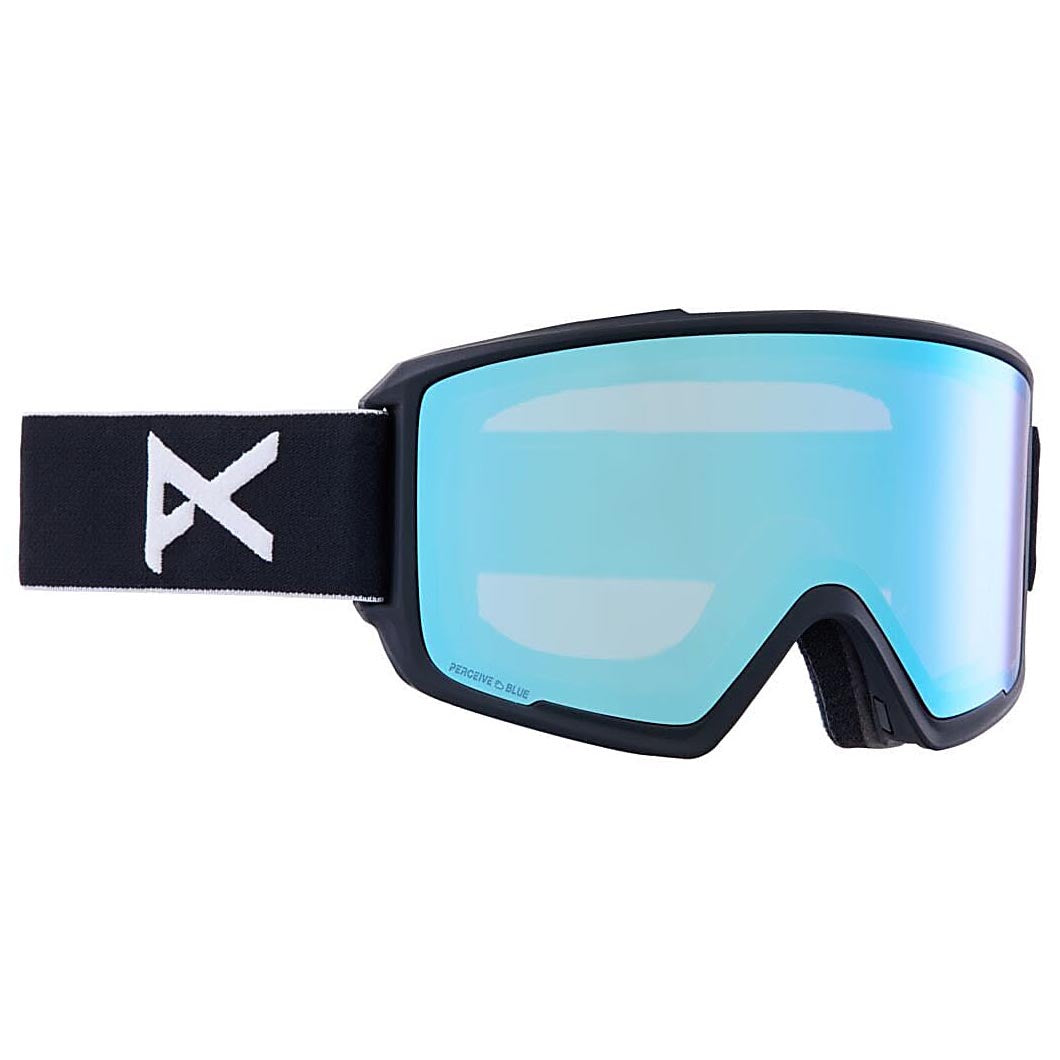 Anon M3 Goggles + Bonus Lens + MFI® Face Mask - Black / Percieve Variable Blue