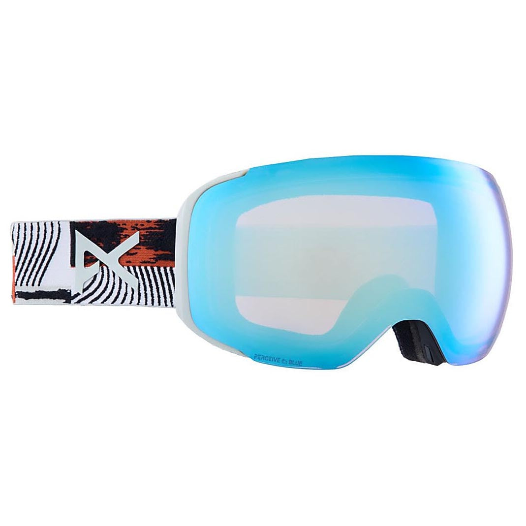 Anon M2 Goggles + Bonus Lens + MFI® Face Mask - Crossgrain / Percieve Variable Blue