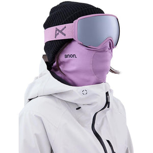 Anon WM1 Goggles + Bonus Lens + MFI® Face Mask - Low Bridge Fit - Purple / Percieve Sunny Onyx